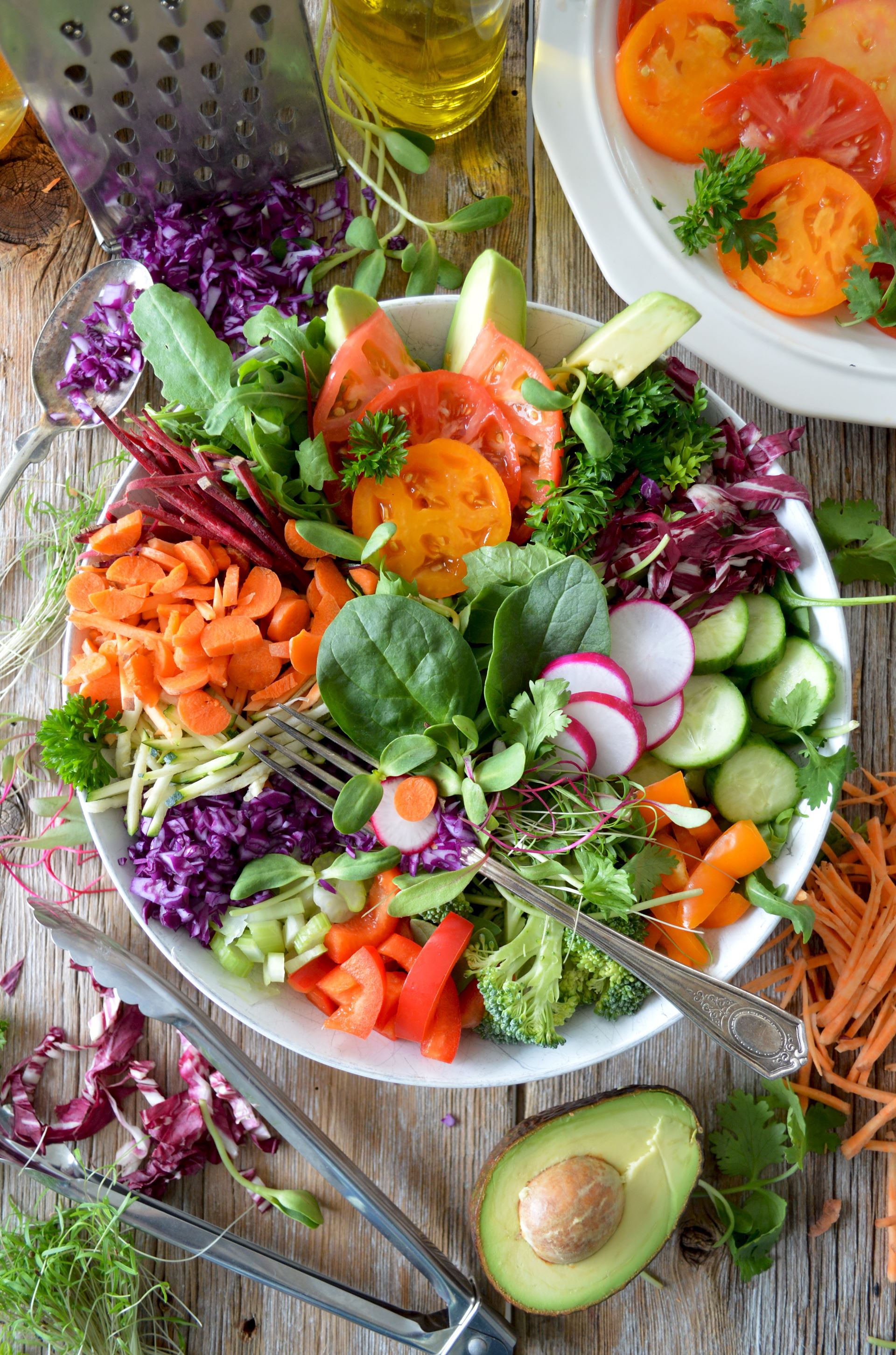 A selection of vegetables in a dish