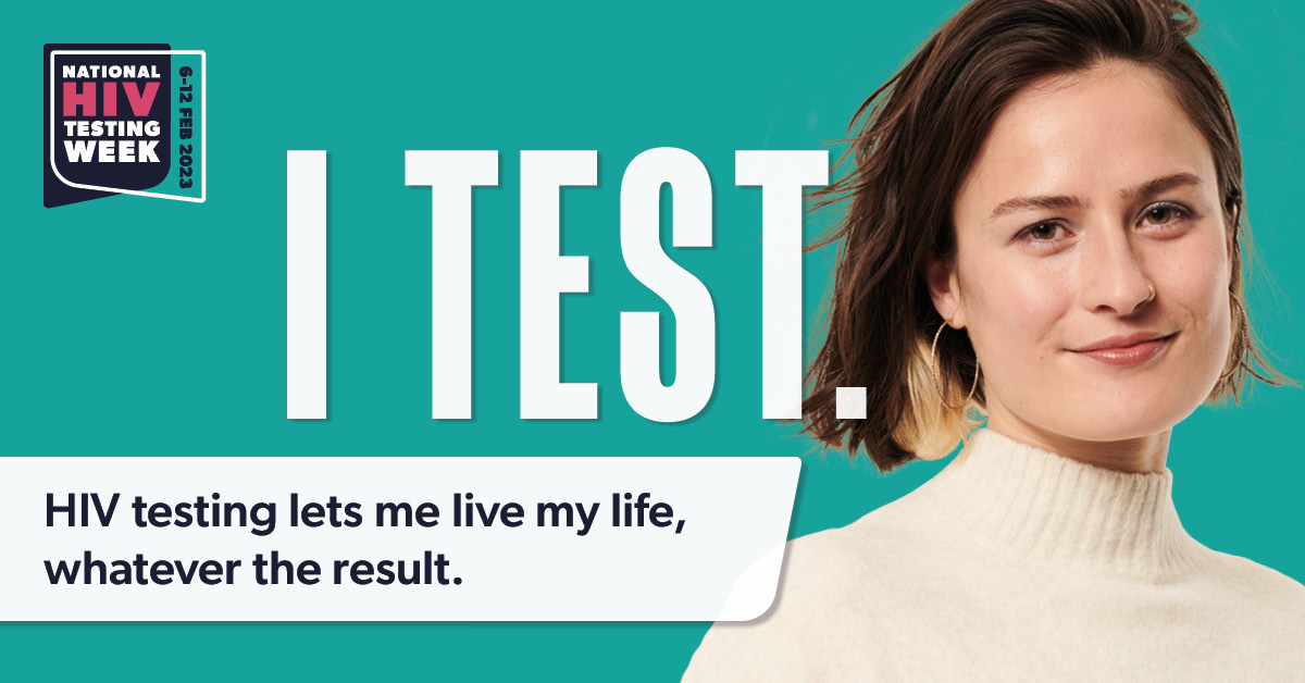 Poster advertising national HIV testing week