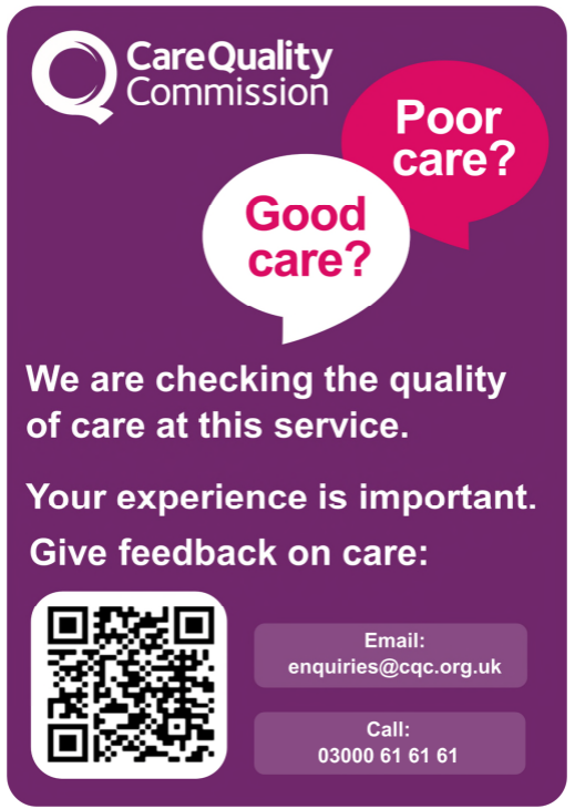 CQC are checking the quality of care at this service