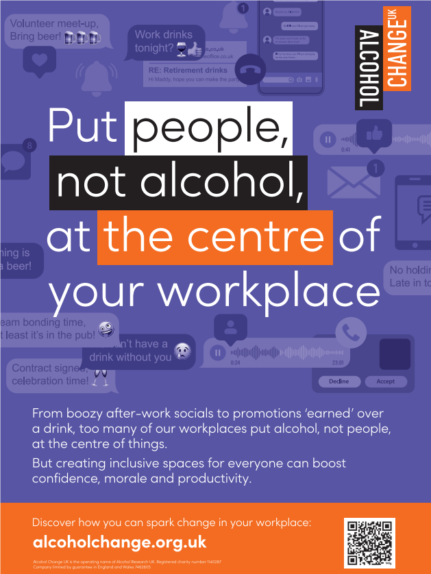 Put people not alcohol at the centre of your workplace poster