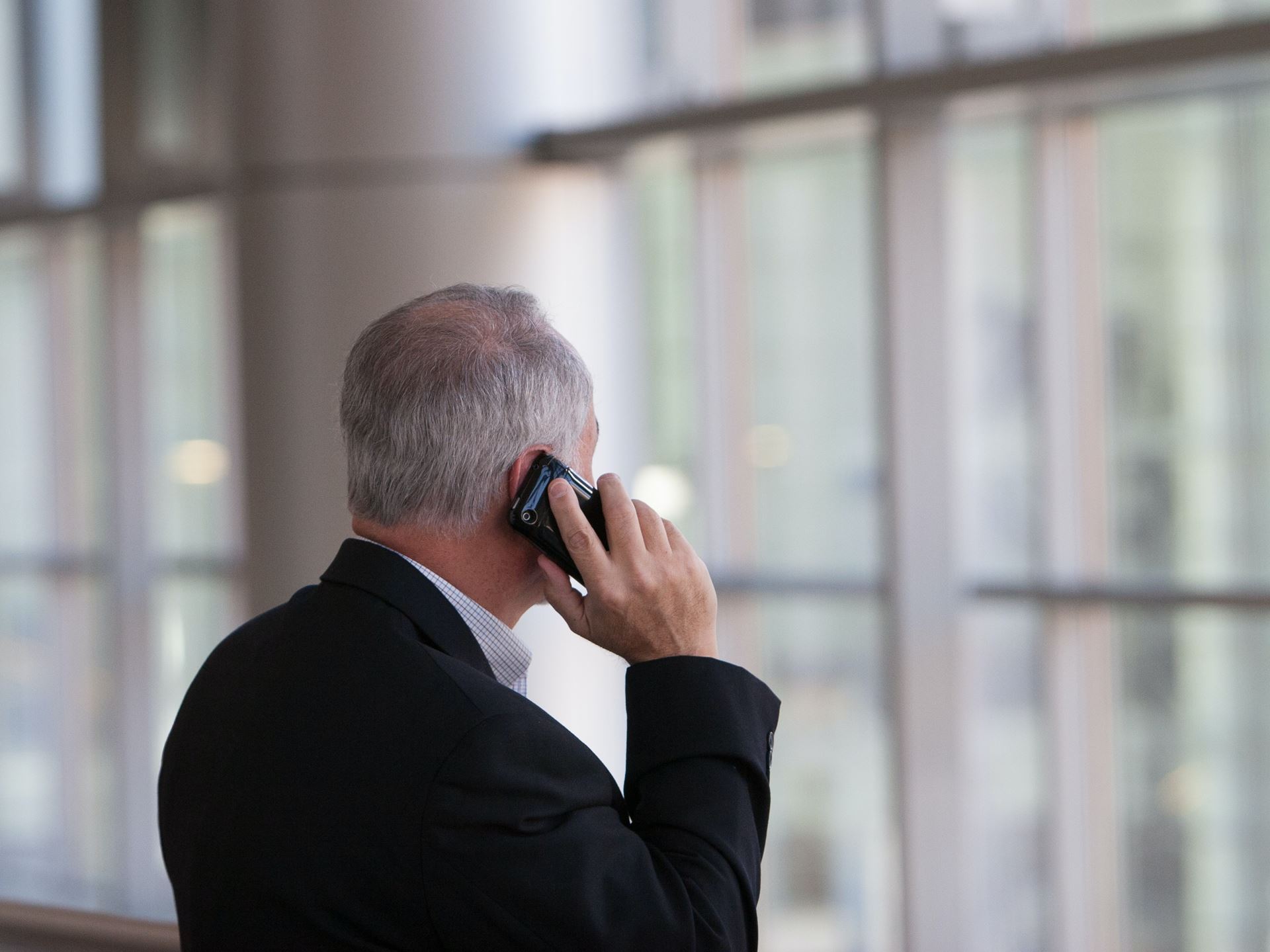 a man making a phone call