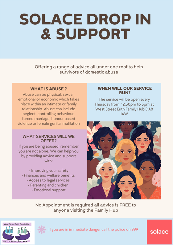 Solace drop in and support poster