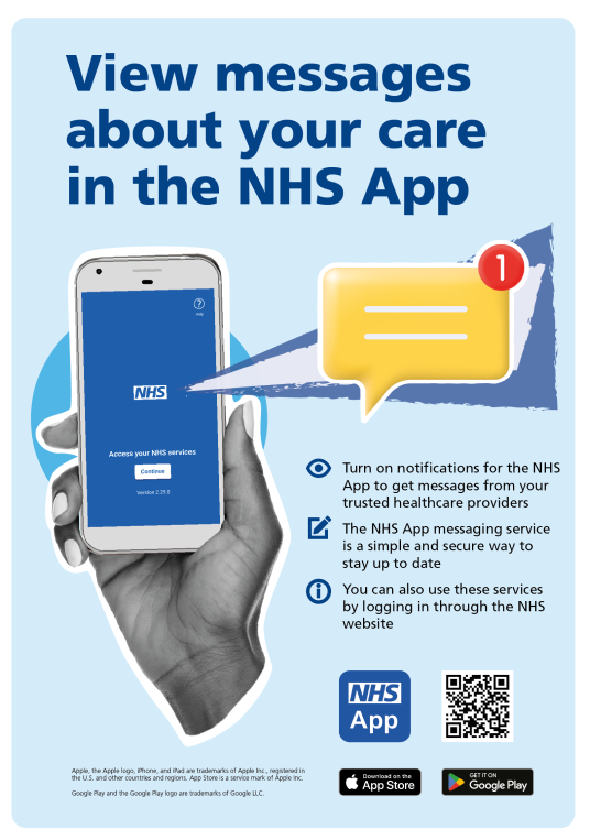 View your messages in the NHS App