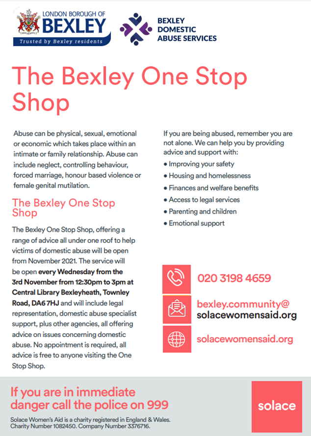 An image of a poster for Bexley One Stop Shop